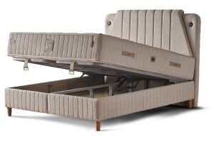 Barlas 150x200 Çift Kişilik Yatak, Baza, Başlık Seti