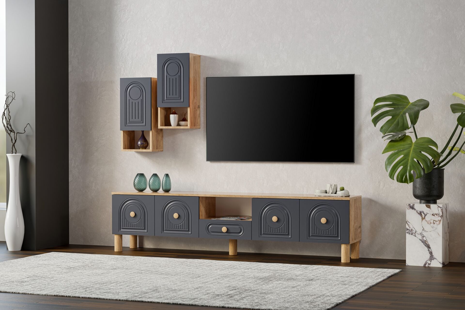 Bohem 210'luk Yaşam Ünitesi Atlantik Çam - Antrasit TN0543