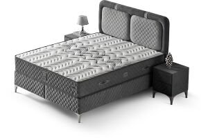 Bella 140x190 Çift Kişilik Yatak, Baza, Başlık Seti