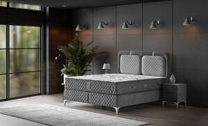 Bella 150x200 Çift Kişilik Yatak, Baza, Başlık Seti