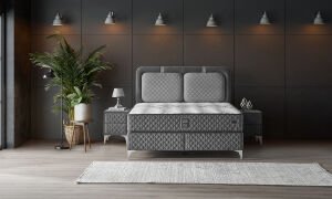 Bella 150x200 Çift Kişilik Yatak, Baza, Başlık Seti