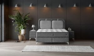 Bella 150x200 Çift Kişilik Yatak, Baza, Başlık Seti