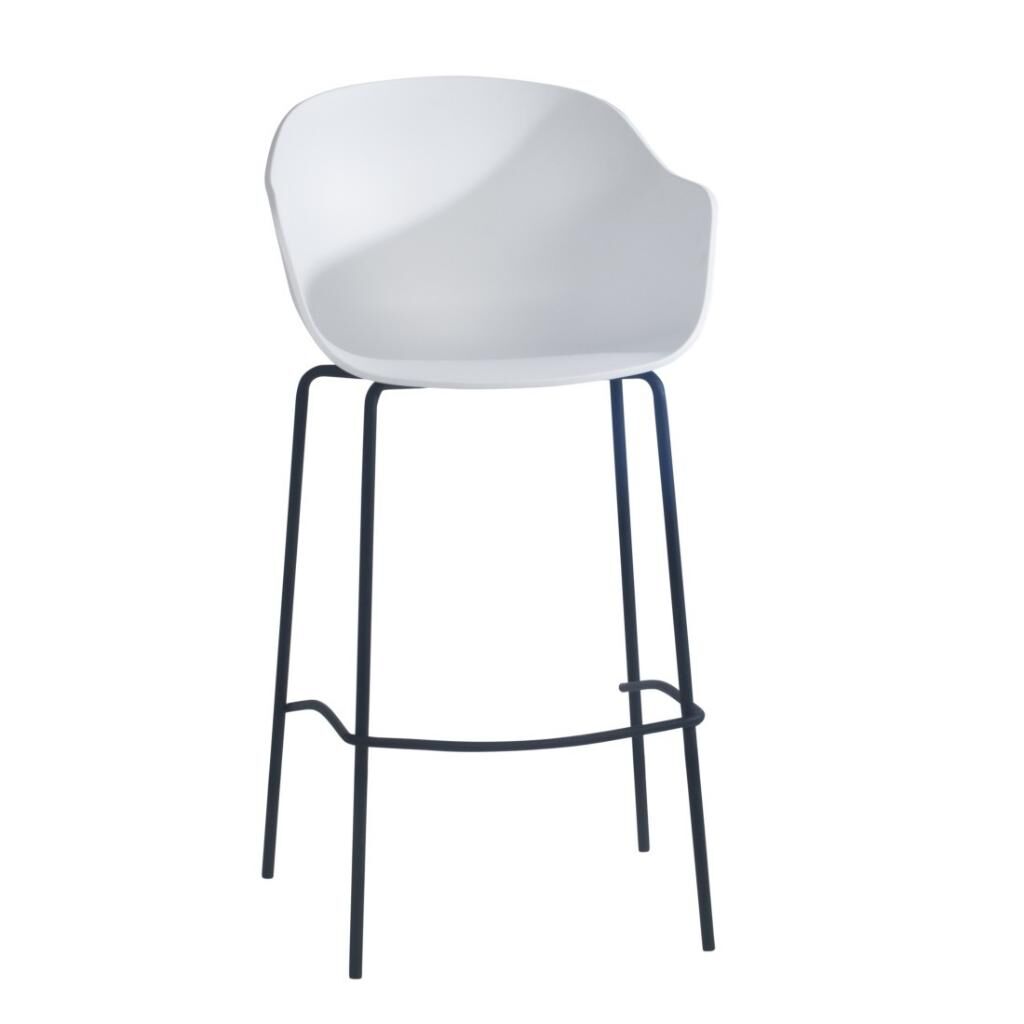 Globe-K Bar Beyaz - Siyah Kollu Bar Sandalyesi PPT1534