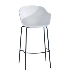 Globe-K Bar Beyaz - Siyah Kollu Bar Sandalyesi PPT1534