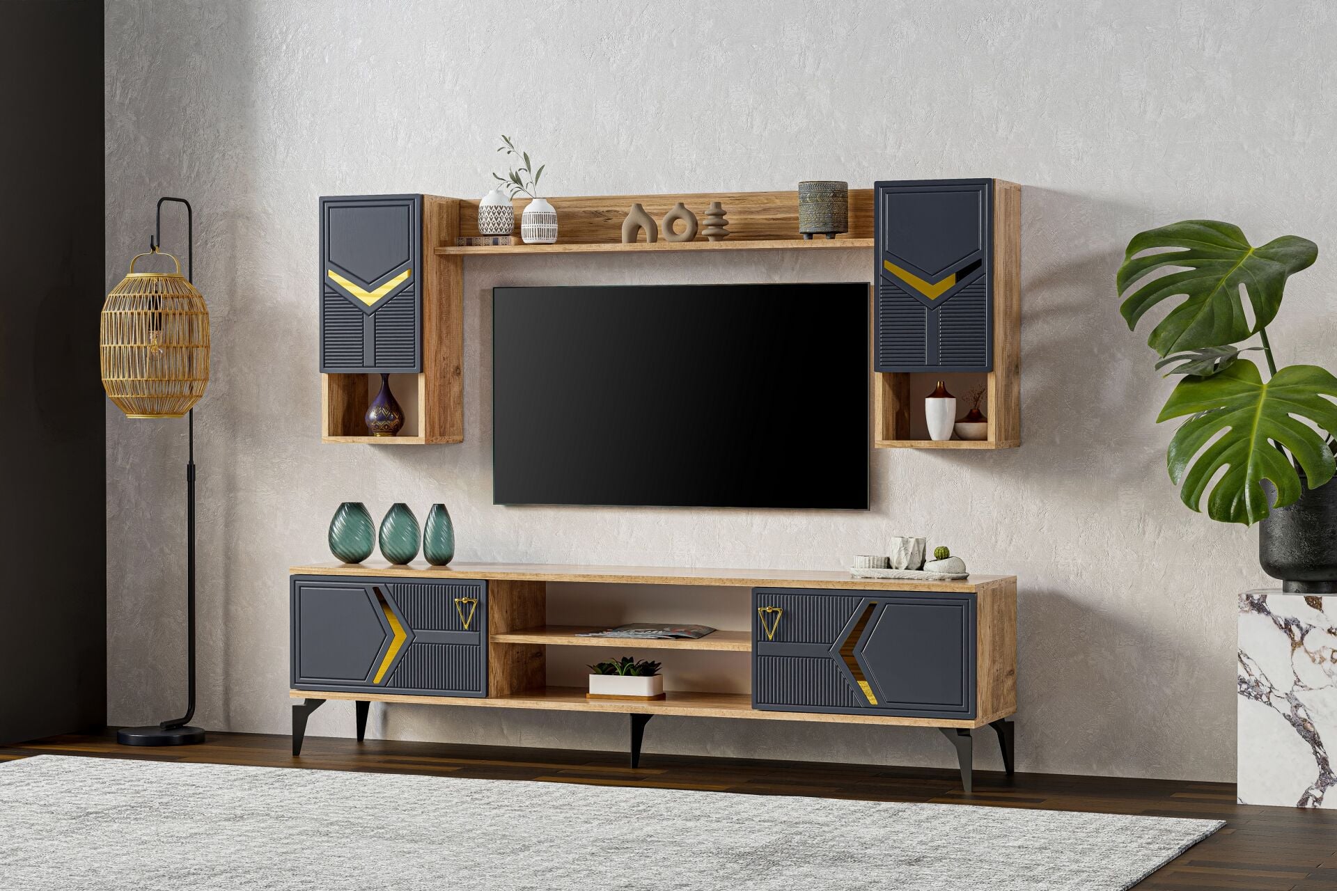 Elmas Yaşam Ünitesi Atlantik Çam - Antrasit TN0551