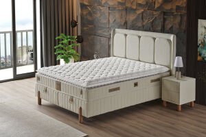 Bohem 160x200 Çift Kişilik Yatak, Baza, Başlık Seti