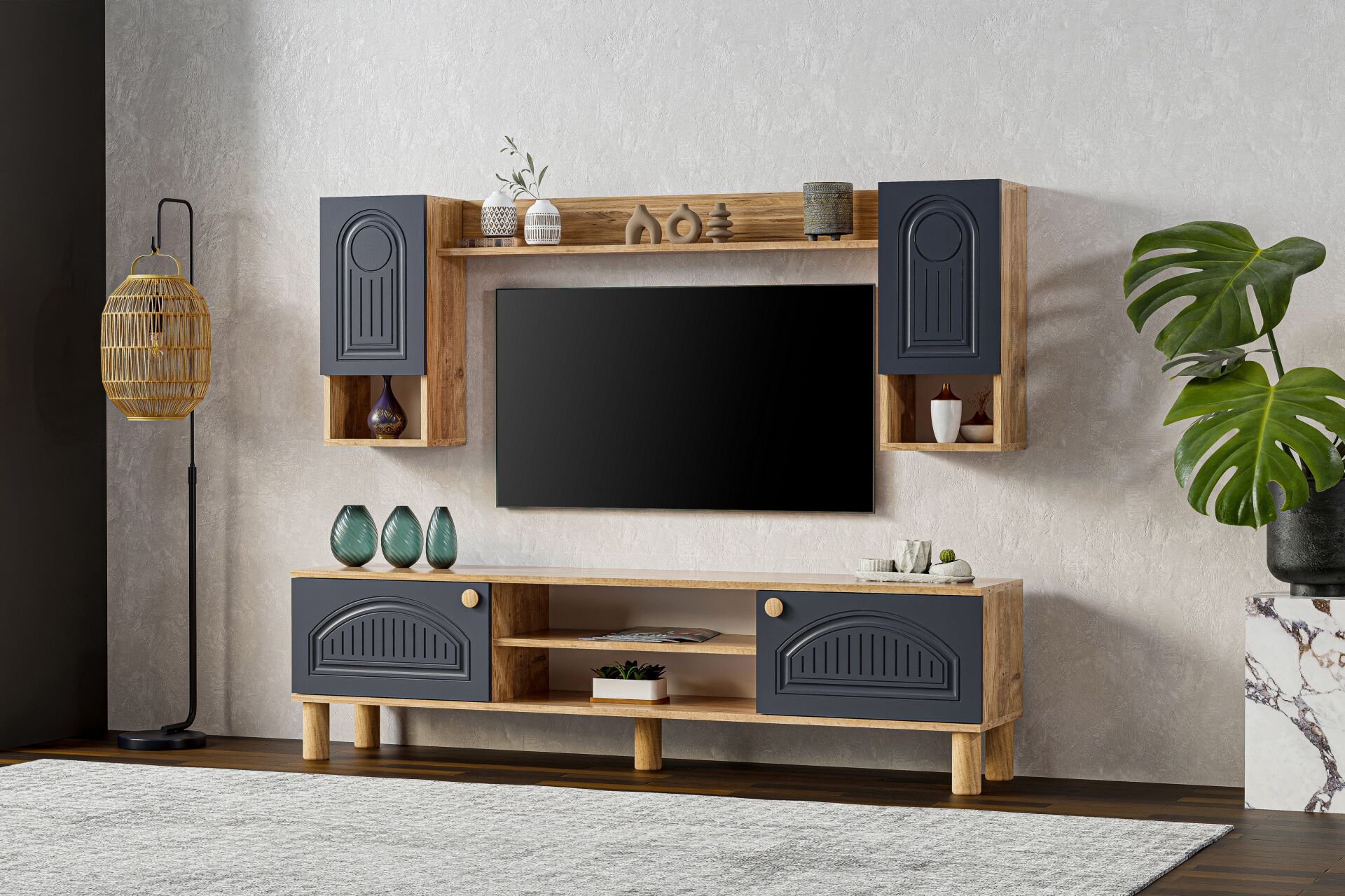 Bohem Yaşam Ünitesi Atlantik Çam - Antrasit TN0555