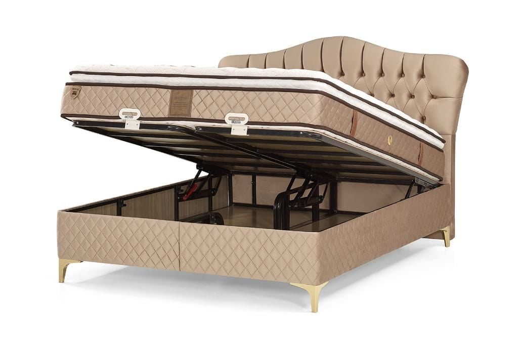MD Monza 140x190 Double Divan Base and Headboard Set GM1162
