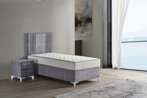 Delta 120x200 Tek Kişilik Yatak, Baza, Başlık Seti