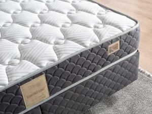 Kiamond Antrasit 150x200 Çift Kişilik Yatak, Baza, Başlık Seti MBL1020
