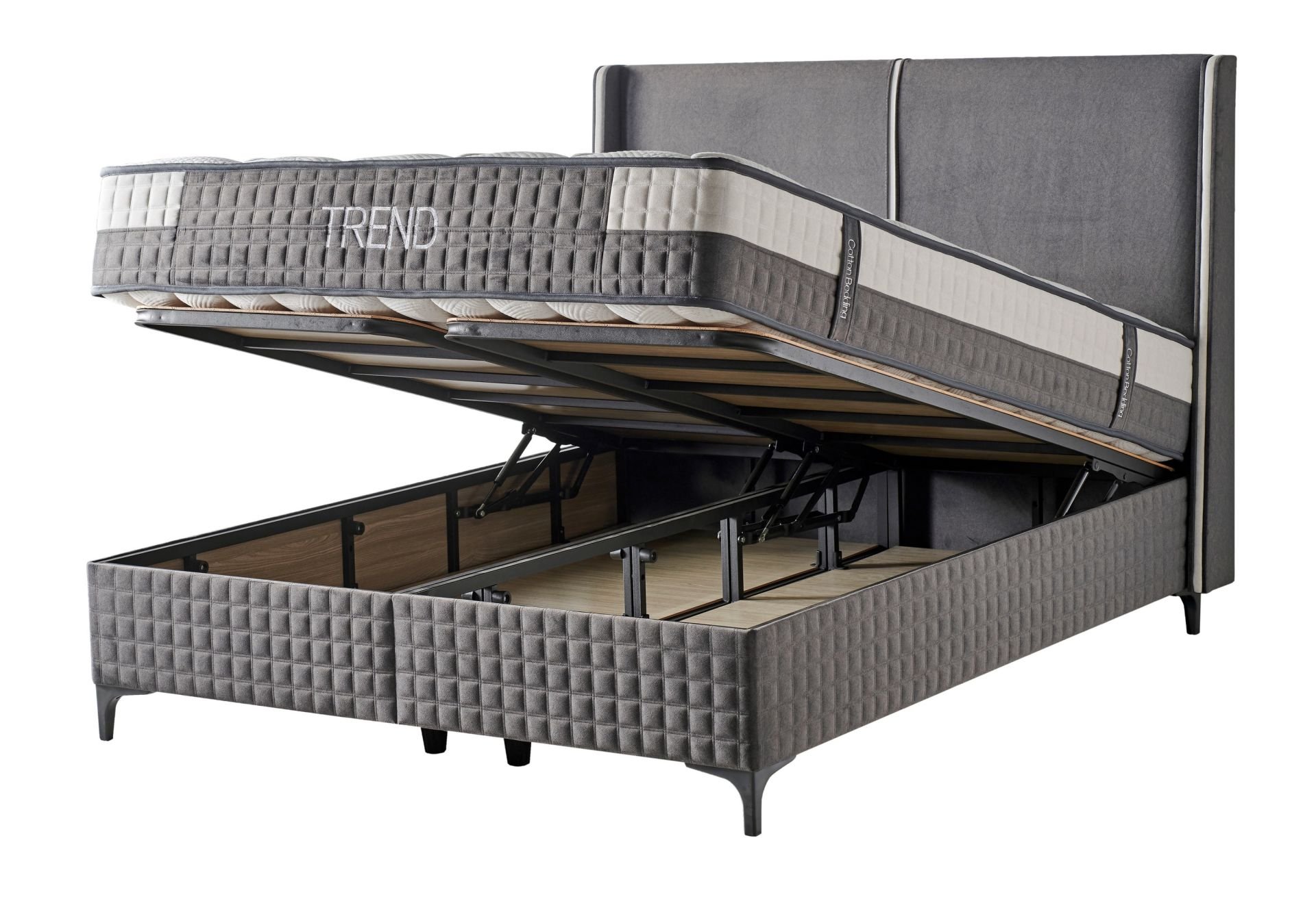 Trend Gri 90 x 200 Tek Kişilik Baza CB3114