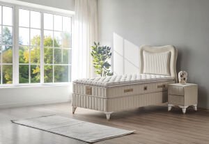 Elegance 100x200 Tek Kişilik Yatak, Baza, Başlık Seti