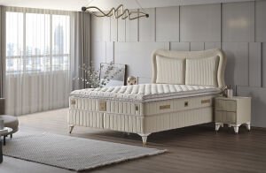 Elegance 140x190 Çift Kişilik Yatak, Baza, Başlık Seti