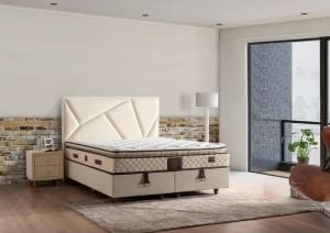 Mia 100x200 Tek Kişilik Yatak, Baza, Başlık Seti MBL1023