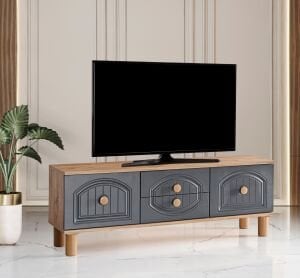 Aslan Ege Konak Tv Sehpası Atlantik Çam - Antrasit TN0571