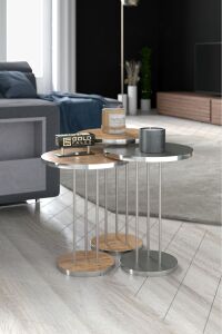MD Gümüş Terra Zigon Ceviz Antrasit 3'lü