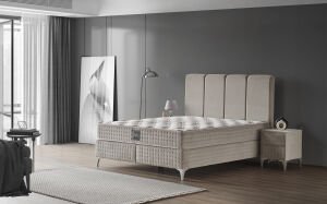 Hera 120x200 Tek Kişilik Yatak, Baza, Başlık Seti