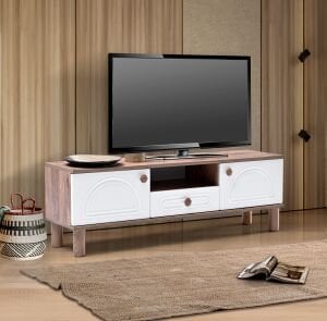 Aslan Bohem 160'lık Tv Sehpası Atlantik Çam - Beyaz TN0574