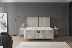 Hera 150x200 Çift Kişilik Yatak, Baza, Başlık Seti