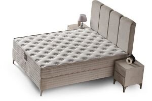 Hera 150x200 Çift Kişilik Yatak, Baza, Başlık Seti
