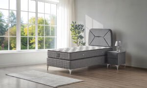 Lotus 90x190 Tek Kişilik Yatak, Baza, Başlık Seti