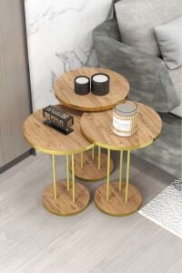 MD Gold Terra Zigon Ceviz Kahverengi 3'lü