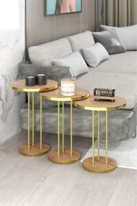 MD Gold Terra Zigon Ceviz Kahverengi 3'lü