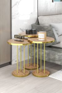 MD Gold Terra Zigon Ceviz Kahverengi 3'lü