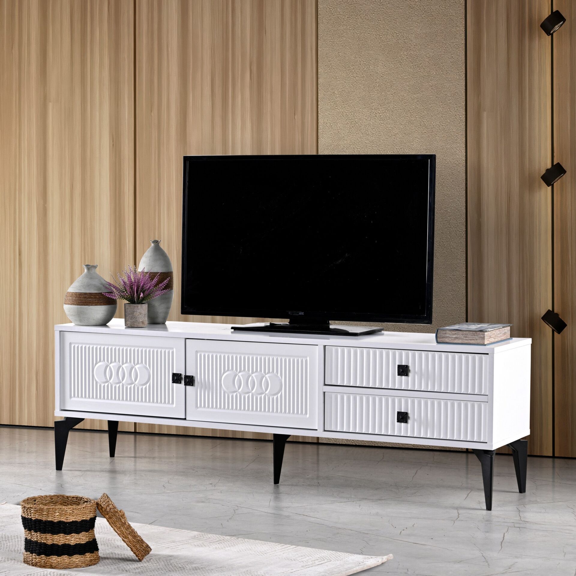 Aslan İnci 160'lık Tv Sehpası Beyaz TN0580