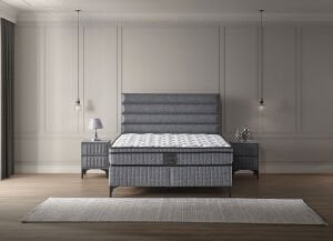 Luna 160x200 Çift Kişilik Yatak, Baza, Başlık Seti