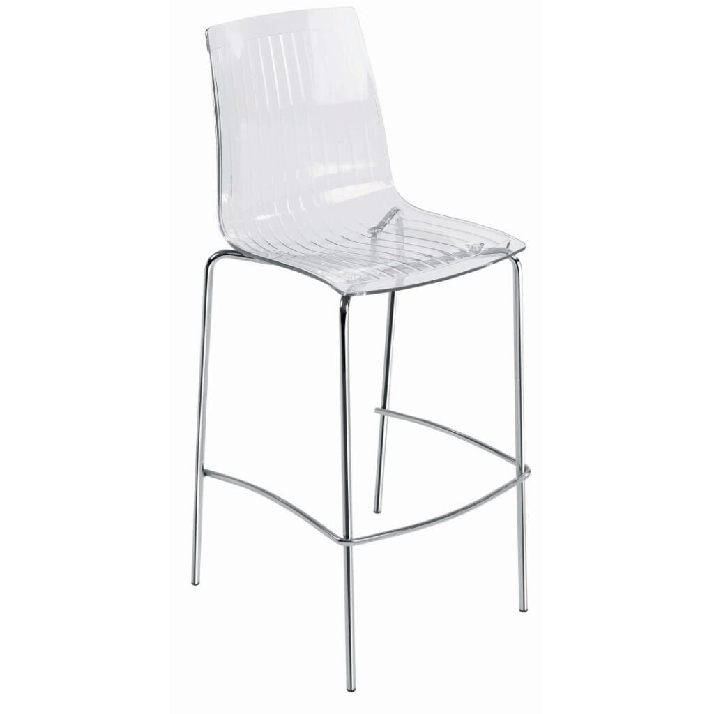 X-treme BSL Şeffaf Transparan - Beyaz Bar Sandalyesi PPT1571