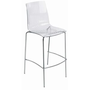 X-treme BSL Şeffaf Transparan - Beyaz Bar Sandalyesi PPT1571