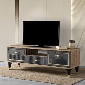 Aslan Fox 140'lık Tv Sehpası Atlantik Çam - Antrasit TN0585