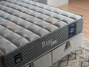 Rest Time 140x190 Çift Kişilik Yatak, Baza, Başlık Seti MBL1026