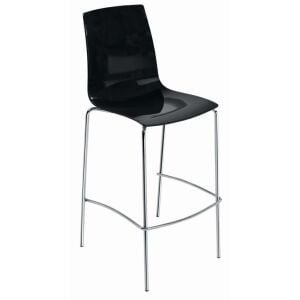 X-treme BSL Solid Siyah - Krom Kaplama Bar Sandalyesi PPT1574