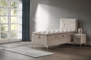 Petra 90x190 Tek Kişilik Yatak, Baza, Başlık Seti
