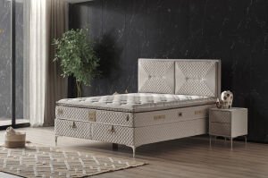 Petra 150x200 Çift Kişilik Yatak, Baza, Başlık Seti