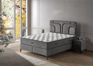 Platin 150x200 Çift Kişilik Yatak, Baza, Başlık Seti