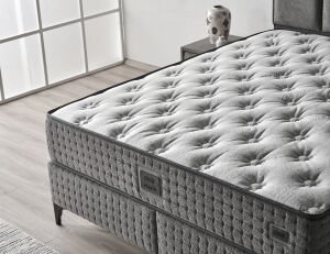 Platin 150x200 Çift Kişilik Yatak, Baza, Başlık Seti