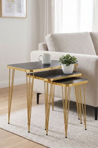 MD Gold Tel Zigon Siyah 3'lü