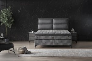 Royal 150x200 Çift Kişilik Yatak, Baza, Başlık Seti
