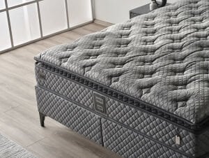 Royal 150x200 Çift Kişilik Yatak, Baza, Başlık Seti
