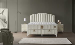 Safir 150x200 Çift Kişilik Yatak, Baza, Başlık Seti