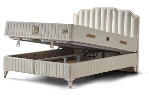 Safir 160x200 Çift Kişilik Yatak, Baza, Başlık Seti