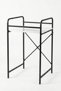 MD Çamaşır Makinesi Rafı Metal Siyah 66 cm