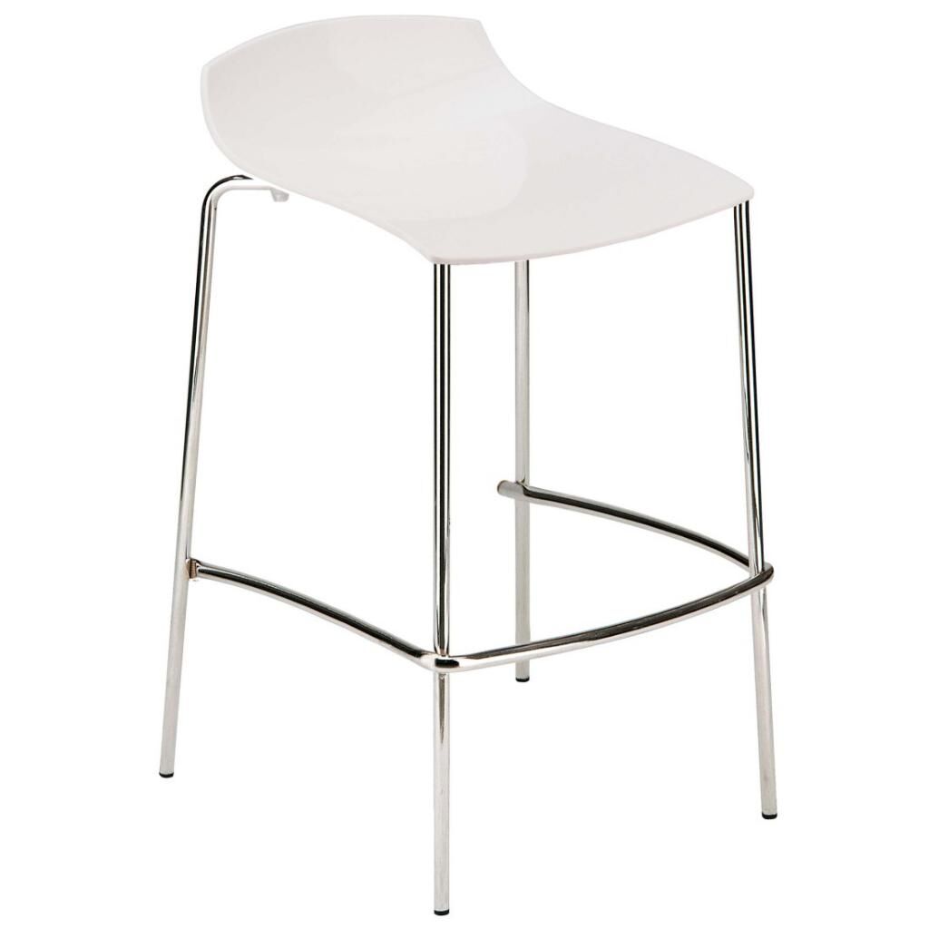 X-treme BSS Solid Beyaz - Krom Kaplama Bar Taburesi PPT1605