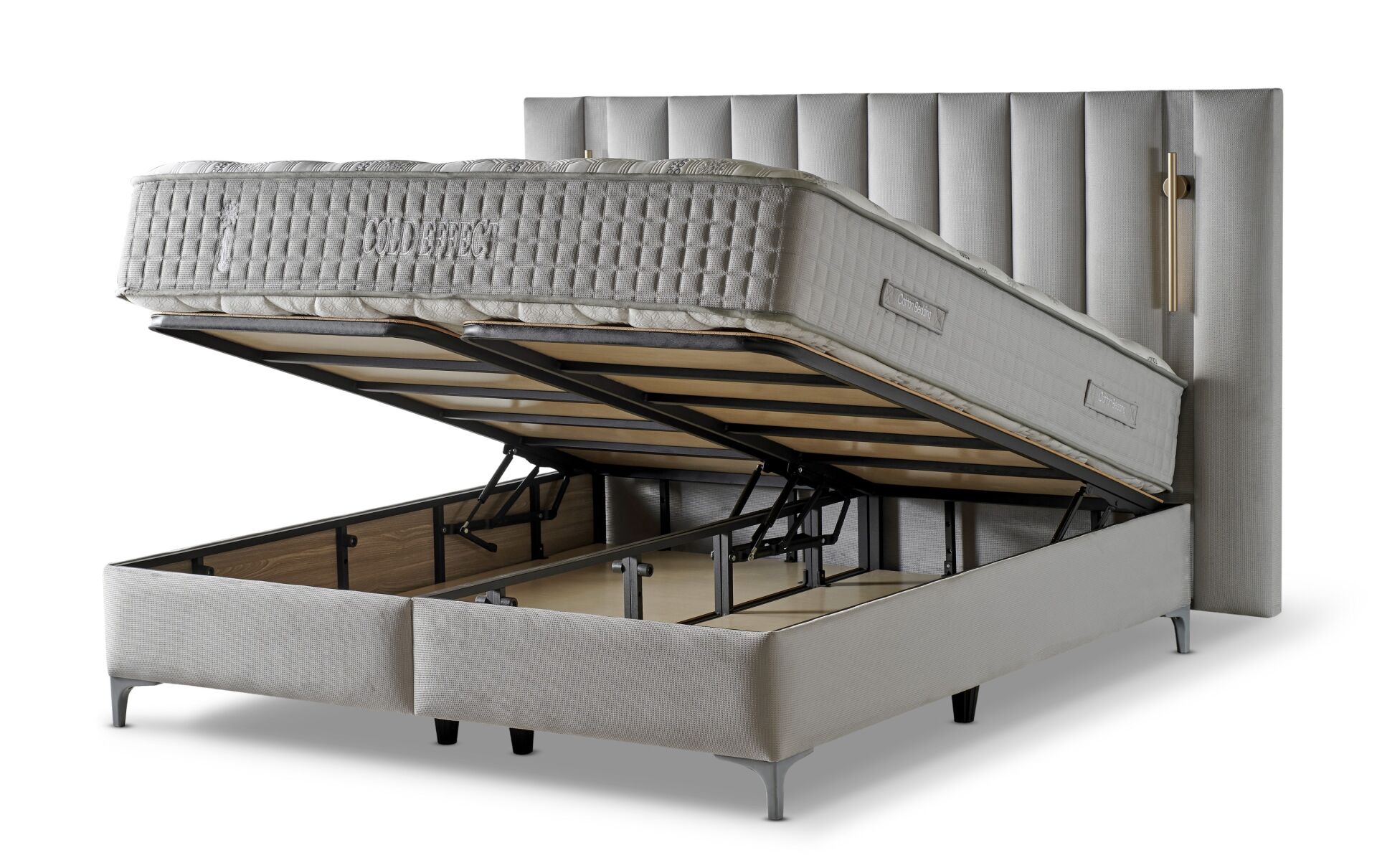 Cold Effect 180x200 Double Divan base, Headboard Set CB3401