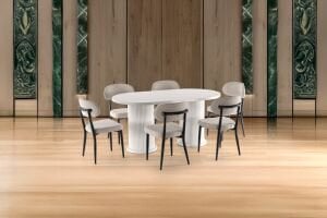 Bohem 6 Sandalyeli % 100 MDF Masa Takımı Beyaz TN0623