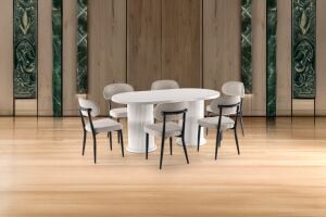 Bohem 6 Sandalyeli % 100 MDF Masa Takımı Beyaz TN0623