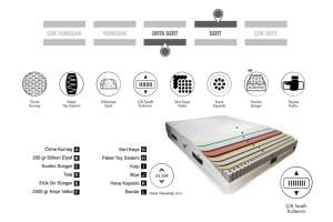 Zeus 100x200 Tek Kişilik Yatak, Baza, Başlık Seti CP1027